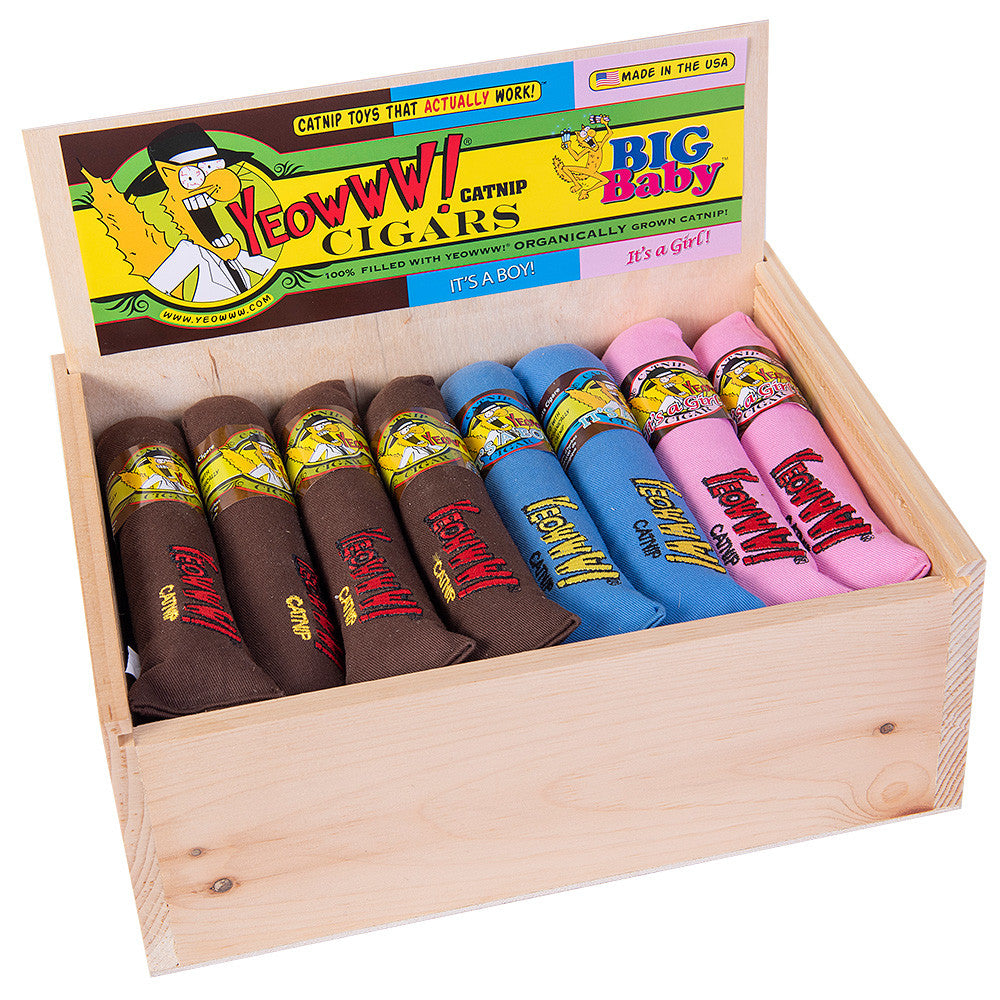 Cigar Box Trio -12 Classic Brown, 6 Pink and 6 Blue Cigar - NEW!