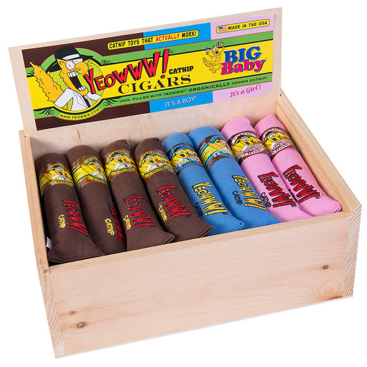 Cigar Box Trio -12 Classic Brown, 6 Pink and 6 Blue Cigar - NEW!